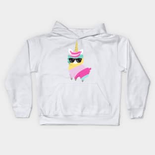 Unicorn Llama, Llama With Sunglasses, Cute Llama Kids Hoodie